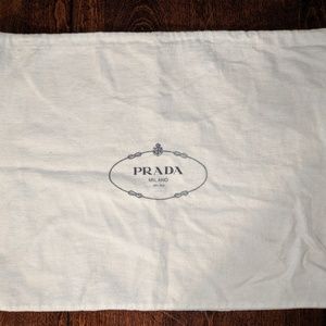 PRADA Drawstring Logo Dust Bag Purse Handbag